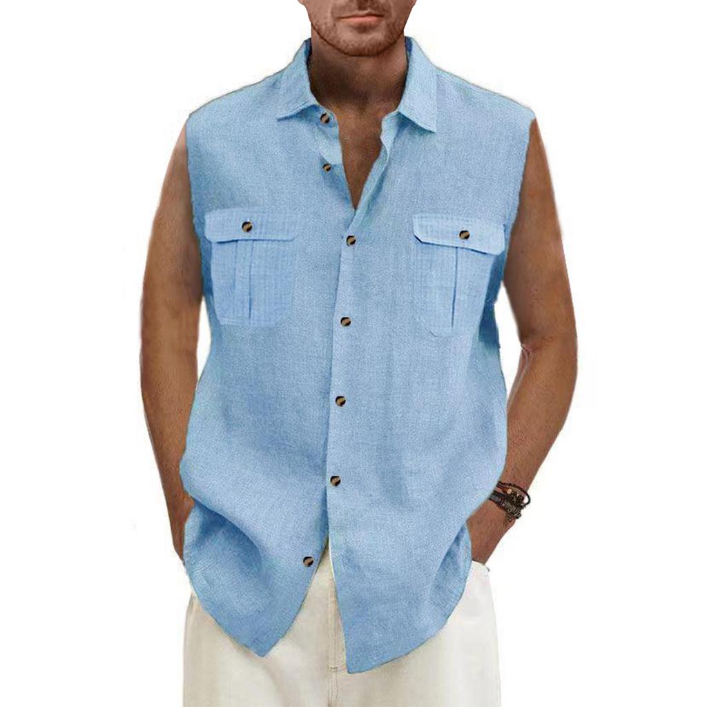 Мужская летняя пляжная майка для серфинга, большой размер, повседневный дышащий топ без рукавов, свободная однотонная майка, мужская рубашка