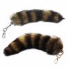 Faux Raccoon Tail Fur Decoration Soft Fluffy Lobster Clasp DIY Car Key Ring Hanging Pendant Backpack Decoration Birthday Gift