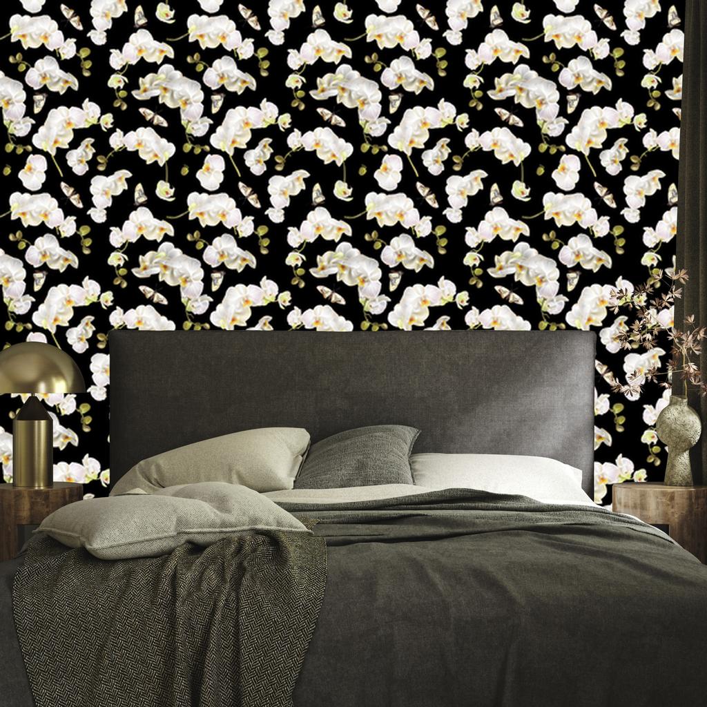 Orchid nature flowers wallpaper for living room and bedroom 50x1000