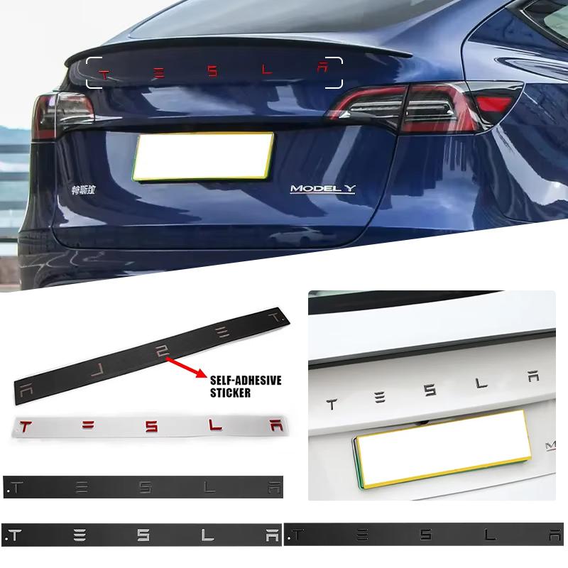 Bpyqc0 Наклейки с логотипом автомобиля Tesla Декоративные наклейки на багажник автомобиля Для Tesla Model 3 S X Y Cybertruck Roadster SpaceX P75D P85D P90D