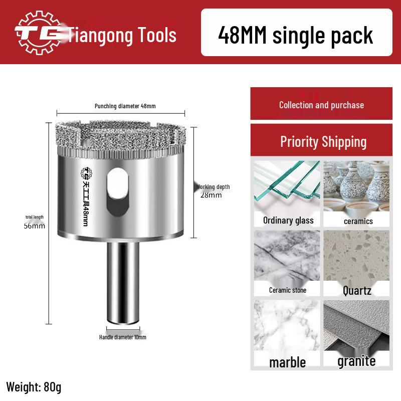 Tiangong Glass & Tile Hole Saw for Drilling and Enlarging Marble and Tile Holes