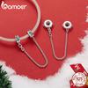 BAMOER S925 Серебро Рождественская Снежинка Снеговик Шармы Подходят для Оригинального Браслета DIY Шарм Bamoer для Изготовления Ювелирных Изделий Рождественский Подарок