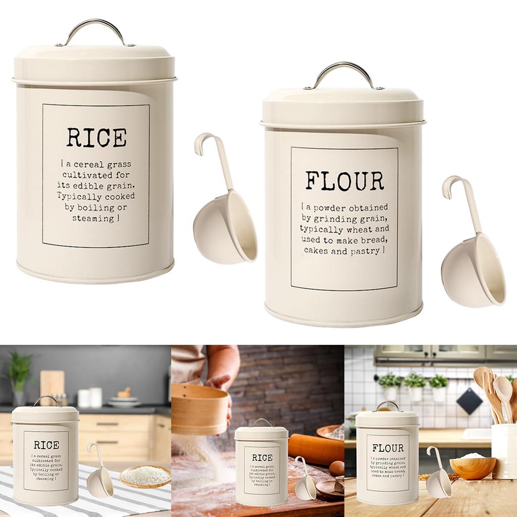 Металлический контейнер для хранения в винтажном стиле - Объем 3 л, Герметичная крышка