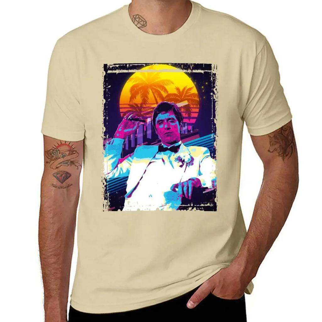 Classic Cinema Art: Scarface Movie Print Featuring Al Pacino T-Shirt customs boys whites workout shirts for men