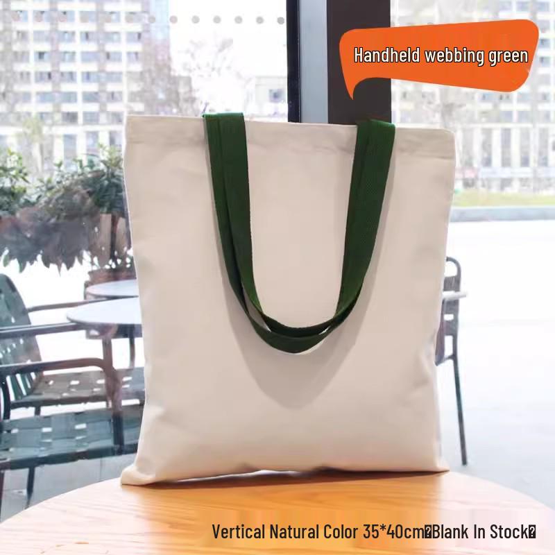 Высококачественная холщовая сумка-тоут с индивидуальным логотипом - Белая, Пустая, Персонализированная печать