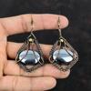 Серьги из шунгита, серьги из медной проволоки, серьги ручной работы, ювелирные изделия из меди с драгоценными камнями, дизайнерские серьги, подарки для нее, ювелирные изделия из проволоки
