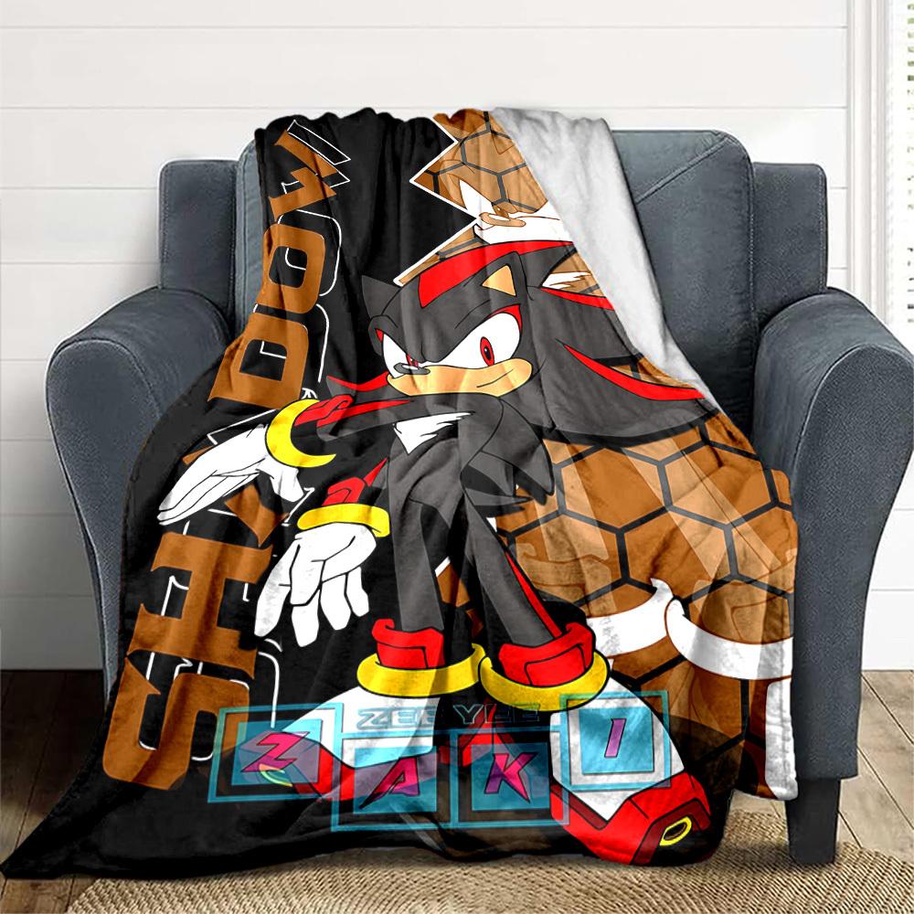 1pc Shadow Sonic Flannel Blanket, Soft Skin Friendly with Digital Printing, Various Sizes Available for Family, Friends, Birthday