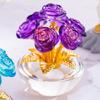 Стеклянная Роза Произведение Искусства Цветочная Декоративная Деталь Хрустальная Скульптура Украшение Для Долговечной Красоты Домашний Или Офисный Интерьер