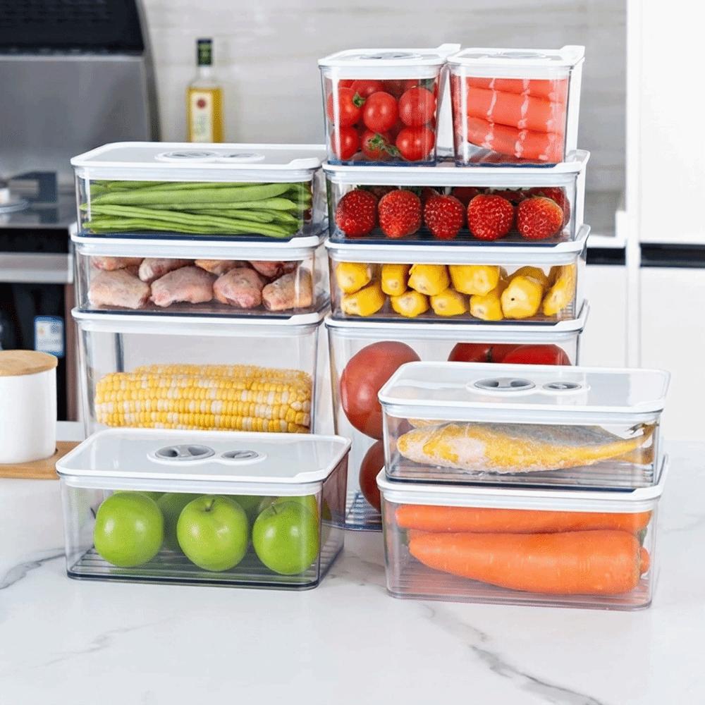 Durable Sealed Crisper Vacuum Fresh-keeping Box Organizer Food Storage Container Household
