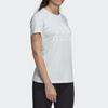 Adidas Футболка с коротким рукавом и круглым вырезом с логотипом, женские топы, светло-голубые FQ3241
