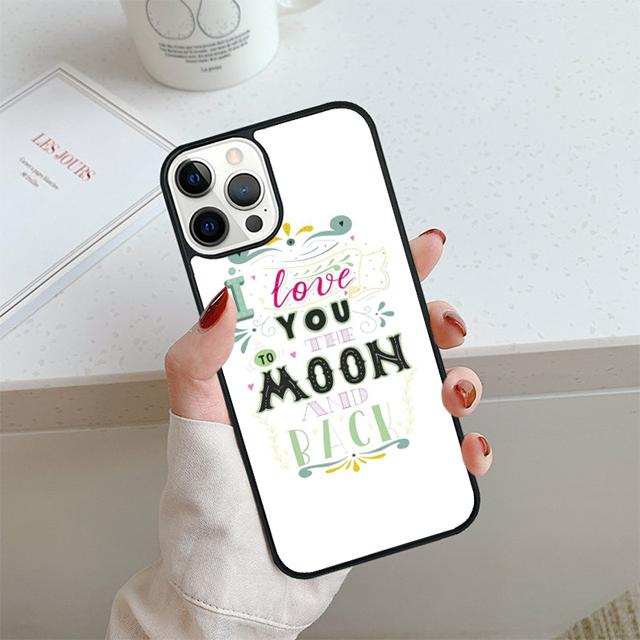 Я люблю тебя до Луны и обратно смешной чехол для телефона для iPhone 17 Air 14 15 16 13 12 Чехол для Apple Pro Max 6S Plus