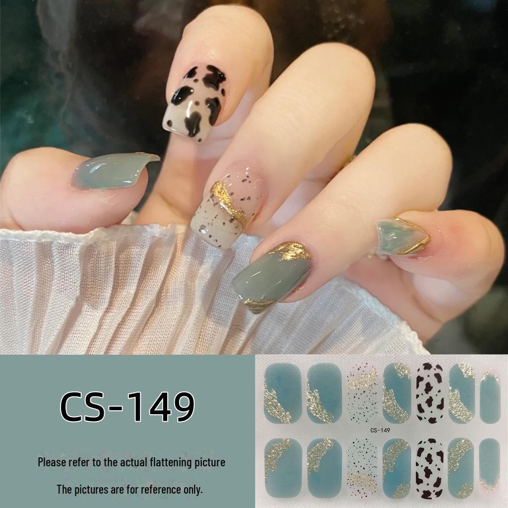 Водостойкие долговечные 3D-гелевые наклейки для ногтей без запекания — съемные и носимые дизайны для всех ногтей для женщин