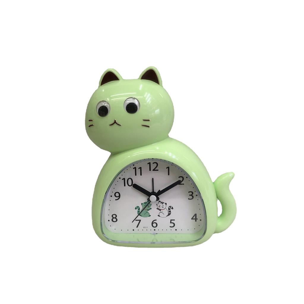 Cute Kitten Creative Multifunctional Student Alarm Clock Silent Bedside Cartoon Gift Alarm Clock