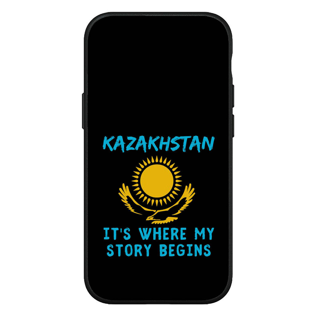 Чехол для iPhone 16 15 Xiaomi Redmi Note 14 13 12 11 Pro Max X 8 9 16e Samsung Galaxy S25 S24 S23 Moto G85 14C OPPO Huawei Казахстан Флаг телефон чехол