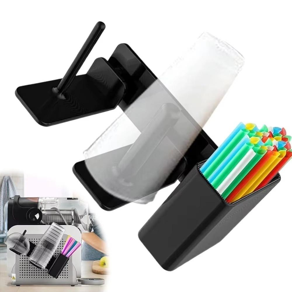 with Straw Slot Cup Organizer Rack 3-in-1 Cup Storage Holder Disposable Cup Dispense  Coffee Lovers