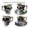 Unique Skull Coffee Mug Set Halloween Parties And Daily Halloween Mug Set Gothic Tea Skull