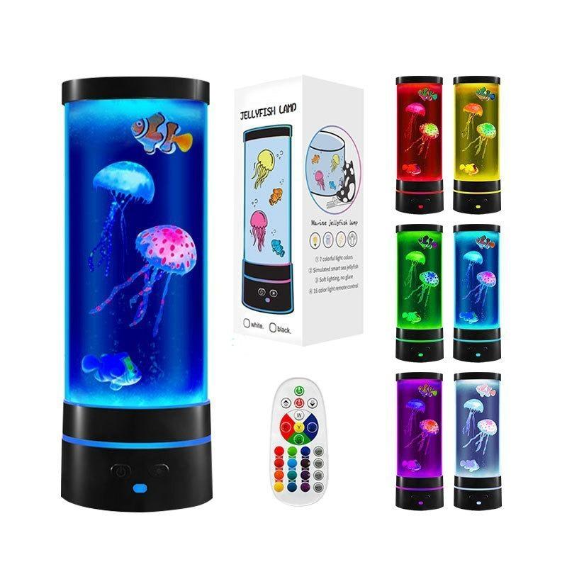 USB-лампа-медуза LED - Ночник с меняющимися цветами для расслабляющей атмосферы, бесшумное настольное украшение