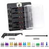 10 Way Fuse Holder W/ LED Indicator Light For Car Boat Marine Yacht Modification