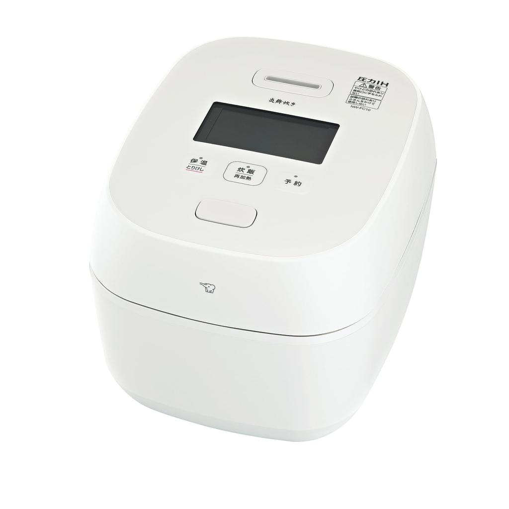 Zojirushi Rice Cooker Go Flame Cooker Pressure IH Type Made In Japan 2 Points To Clean Every Time Silk White 5.5 NW-FC10-WZ