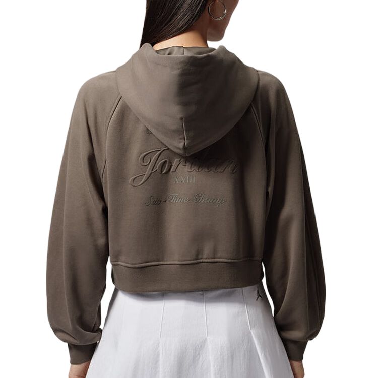 Jordan Jackets Women's Brown Hooded Non Detachable Moderate IZ5785-004