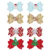 Рождественские банты для волос, заколка для волос для милых девочек, детская заколка-автомат, заколки-бабочки, головной убор, детские праздничные аксессуары для волос