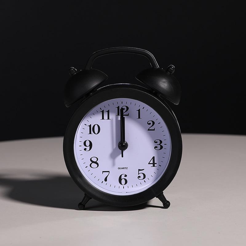 Creative Cartoon Double Bell Alarm Clock - Digital Table Clock for Bedroom, Living Room, and Students