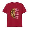 Womens Christian Religious Bible Verse Sayings Lion Fear Scripture T Shirt Black 2XL vintage Washed designer clothes Slightly