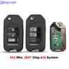 Jingyuqin 433Mhz ID47 Chip A/G System 3/4 Buttons Remote Car Key For Honda GREIZ Civic City XRV Vezel Full Key