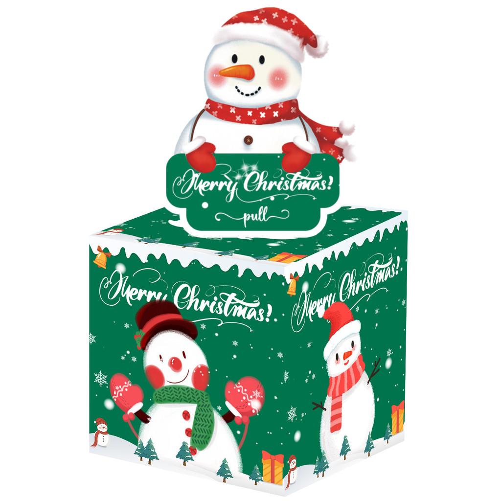 Christmas Snowman Decor Gift Money Box With Paper Material For Holiday Party Atmosphere