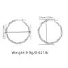 Simple Circle Hoop Earrings Brass Plated 18k Gold S925 Silver Needle For Women