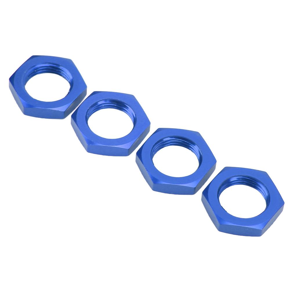 4PCS 17mm Aluminum Alloy Wheel Hex Hub Nut for 18 RC Model Car Upgraded AccessoryBlue