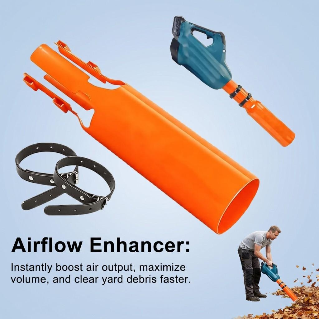 Airflow Booster Attachment Upgraded Air Amplifier Extension for Handheld Garden Tool Fits 2-4 Inch Circular Nozzles Lightweight Tool-Free Install