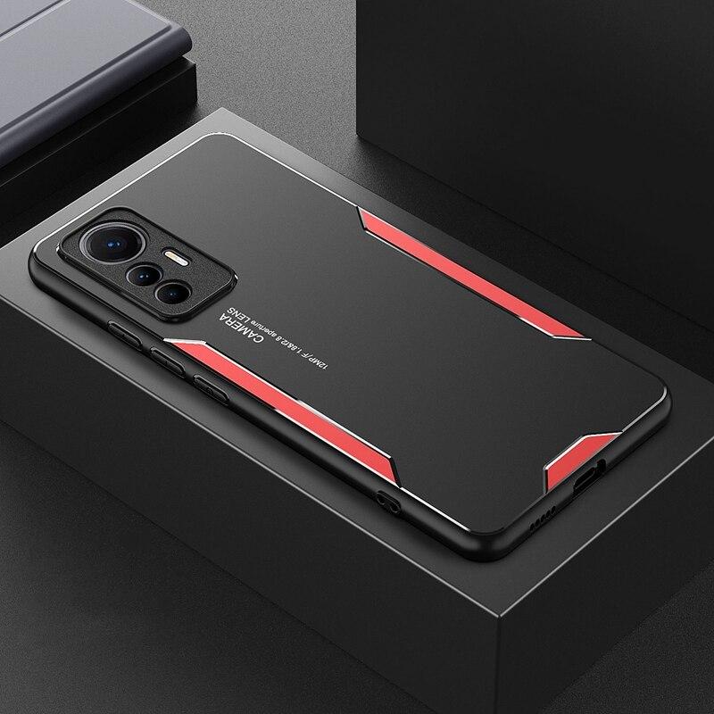 Алюминиевый металлический чехол для Xiaomi Mi 12 Lite 12 Pro 12S Ultra 12T 12X 5G, матовый чехол, силиконовая линза, защитный противоударный чехол для телефона Redmi K50 Ultra