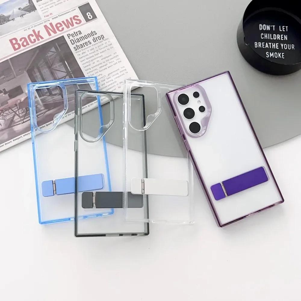 Прозрачный невидимый чехол-кронштейн для телефона Samsung Galaxy S25 S24 Ultra S25 S24 S23 Plus S25 + держатель защитный прозрачный чехол