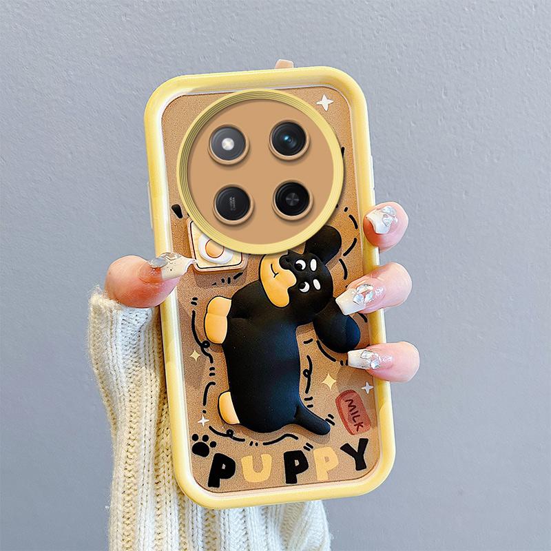 KEYSION Противоударный чехол для Honor X9c 5G с ремешком, мягкий силиконовый милый 3D-чехол для телефона с мультяшной куклой для Huawei Magic 7 Lite 5G