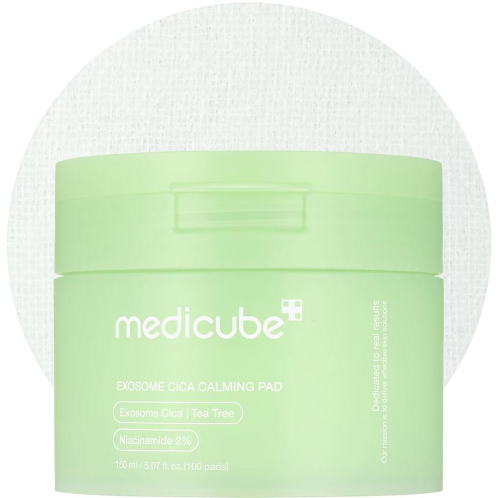medicube Exosome CICA Tea Tree Calming Toner Pads for Sensitive Skin with Centella Asiatica Help Reduce Redness & breakouts. Low-irritating & Hydratin