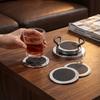 6PCS/SET Round Stainless Steel Coaster Minimalist Drink Pad Creative Insulation Cup Mat  Bar