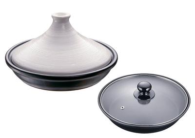 Sangyo Brodia IH Тажин (со стеклянной крышкой), 19см, Белый, 3002, Жаростойкая керамика с крышкой из закаленного стекла, Китай, ATZ0401