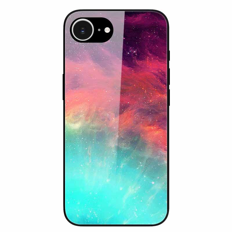 For iPhone 16E 2025 Case Black Bumper Tempered Glass Hard Phone Cases for iPhone16e 16e Back Cover for iPhoneSE SE 2025 Cool New