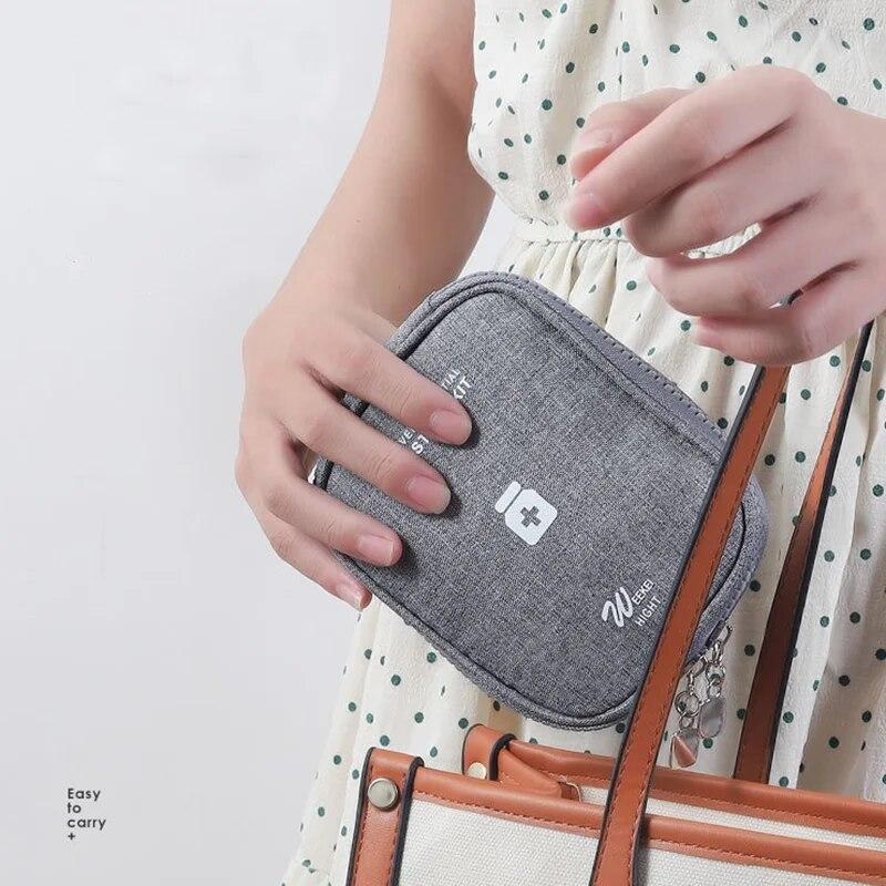 Портативная медицинская аптечка для путешествий, кемпинга, полезная мини-сумка для хранения лекарств, сумка для экстренного выживания в кемпинге, чехол для таблеток