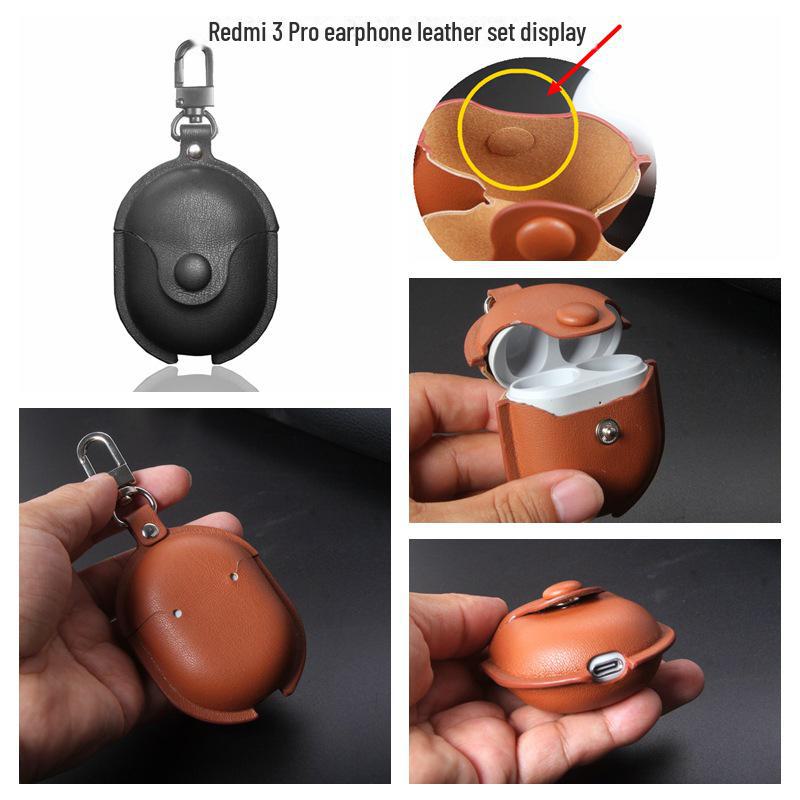 Защитный кожаный чехол для наушников Redmi Buds 4, Redmi 3 Pro и Redmi Airdots3.