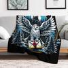 An Owl Messenger in a Mystical Night Fantasy Throw Blanket Warm Comfortable Blanket Gift for Parents Friends