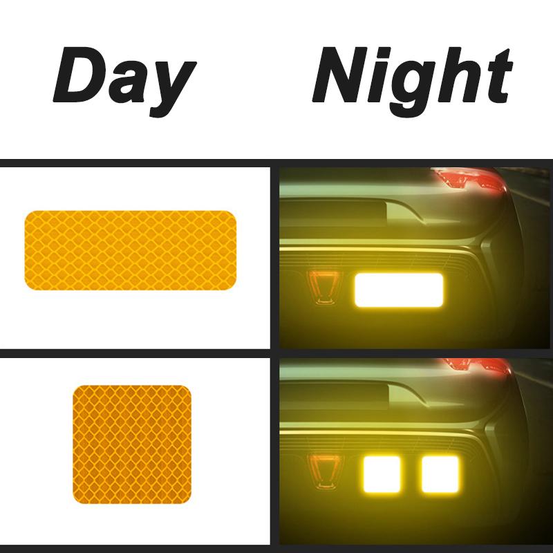 10 шт. Светоотражающая наклейка для автомобиля и мотоцикла Светоотражающая предупреждающая лента против столкновений для украшения багажника автомобиля