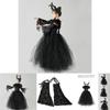 Classic Halloween Cartoon Cosplay Costume Suit For Kids- Maleficent Character Dress