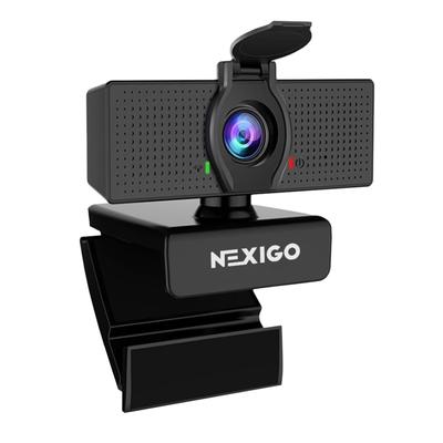 Веб-камера NexiGo N60 1080P с регулируемым углом обзора, программным управлением зумом и конфиденциальностью, USB HD, компьютерная, Plug and Play для звонков, черная, микрофон, угол,
