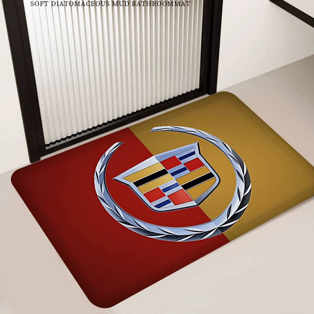 AABKH1 C-Cadillac Car Door Mat Washable Non-Slip Living Room Sofa Chairs Area Mat Kitchen Doormat Area Rug