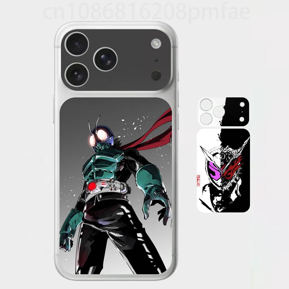 Премиальная защитная пленка-обертка Kamen R-Rider для iPhone 17 Pro/Max, Защитная наклейка на заднюю рамку и камеру (Не чехол)