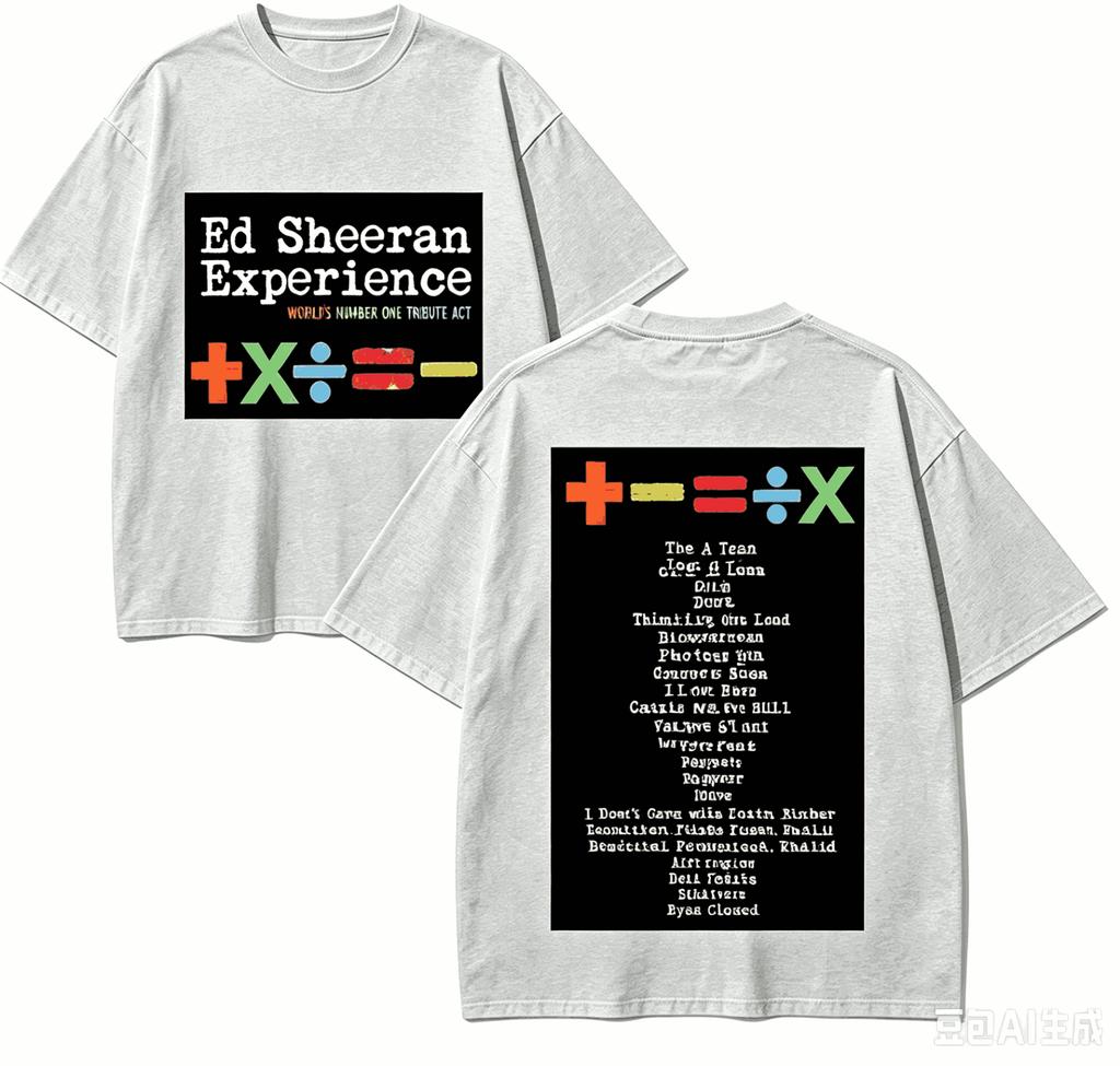 Подарочная футболка Ed Sheeran Унисекс Унисекс Харадзюку Оверсайз унисекс С коротким рукавом Уличная одежда Высокое качество Для пар Горячий продукт Удобная