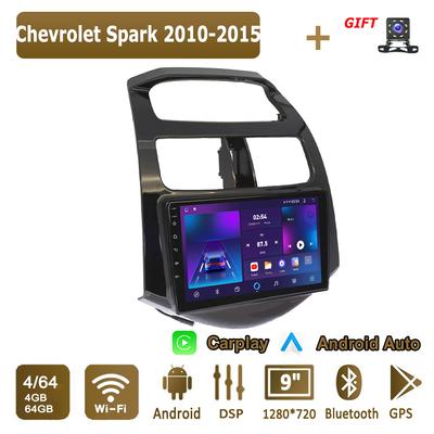Android Carplay автомобильное радио для Chevrolet Spark 2010-2015 мультимедийный проигрыватель головное устройство стерео GPS навигация BT WIFI 4+64 ГБ