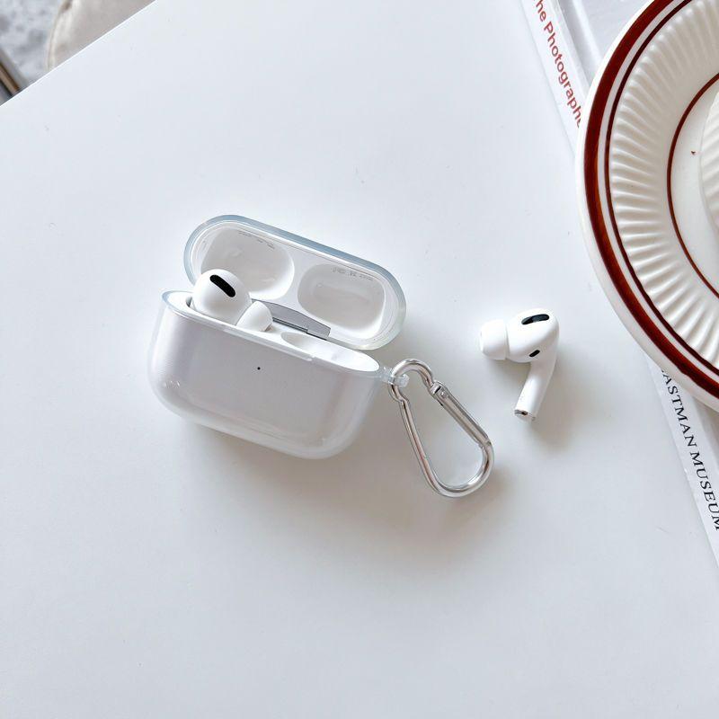 Простой и прозрачный Премиальное ощущение Однотонный Для Airpod 4 3 2 1 AirPod Pro 3 2 Чехол для наушников Пылезащитный Противоударный Брелок